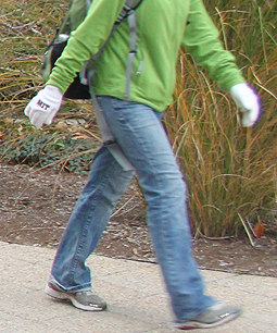 student walking